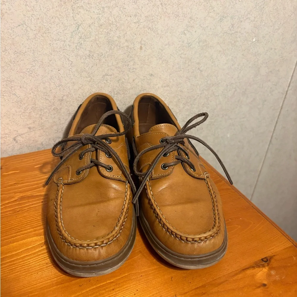 Allen Edmonds Eastport Tan Leather Loafers Boat Shoes Men’s Size 11